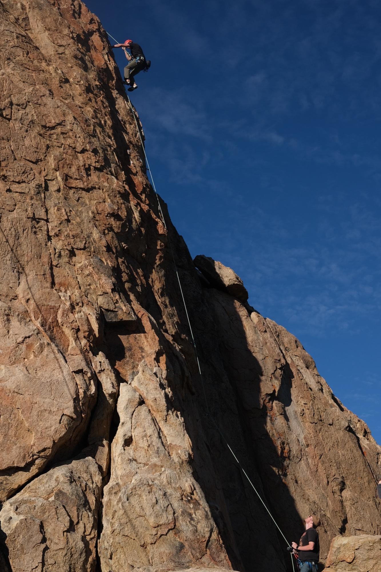 Climbing at Big Bear Lake, CA — Holcomb Valley — Winter Sport Weekend — Coyote Crag — photo 2